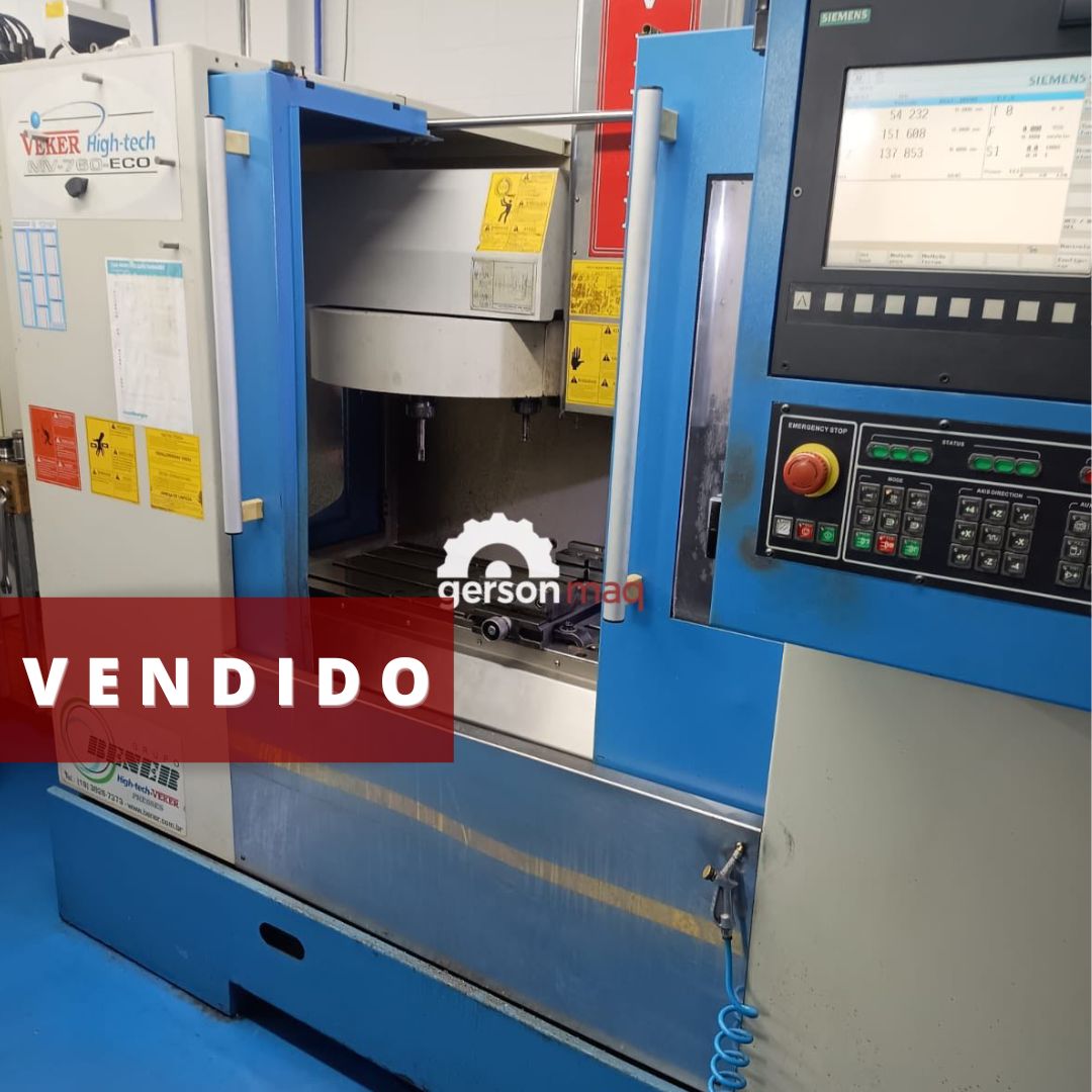 CENTRO DE USINAGEM VEKER MVK760 ECO - ANO 2010 - GUIAS LINEARES